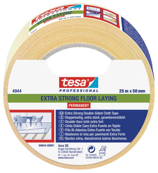 CINTA DE TEJIDO DOBLE CARA INCOLORA 25 m x 50 mm